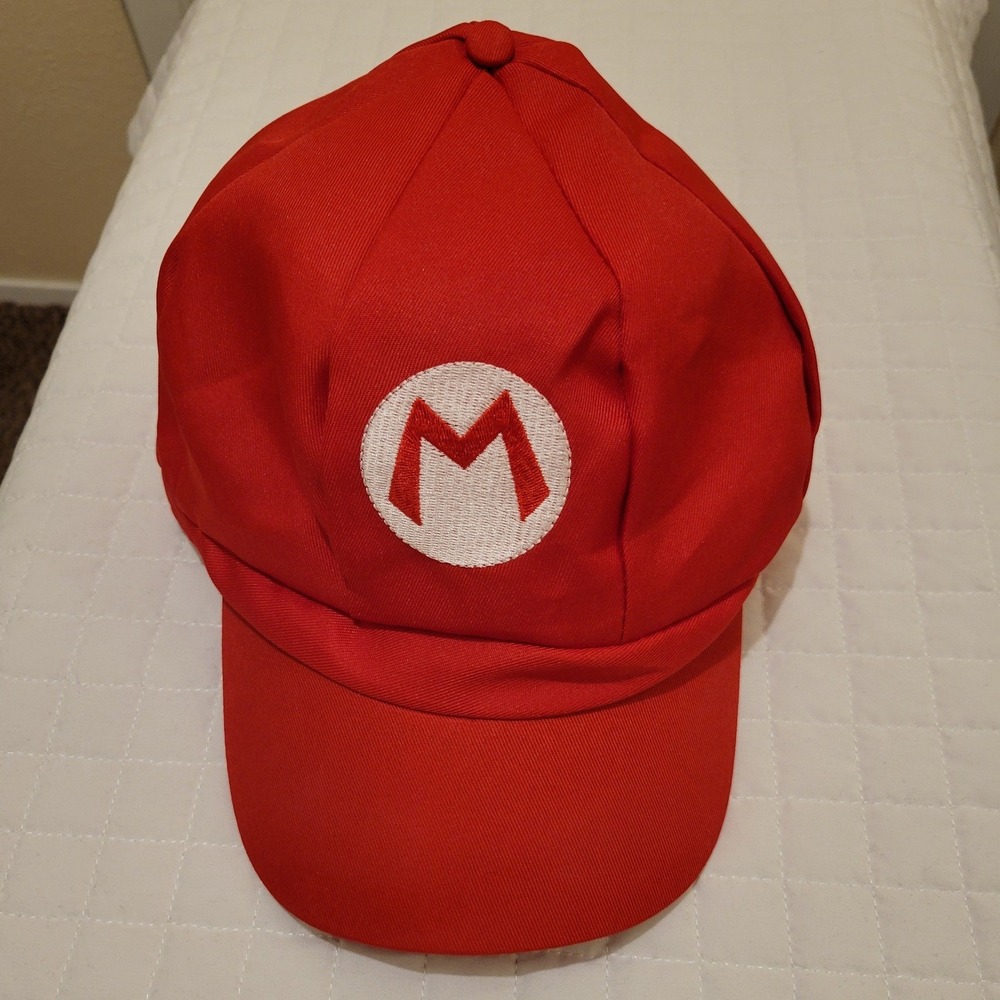 Nintendo Super Mario Brothers Red M Costume Cap‎ Plumber Hat Collectible Fandom